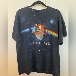 ONE OF A KIND Vintage Pink Floyd tee w Swarovski crystals